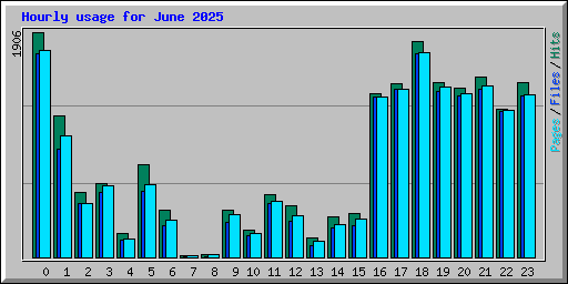Hourly usage for June 2025